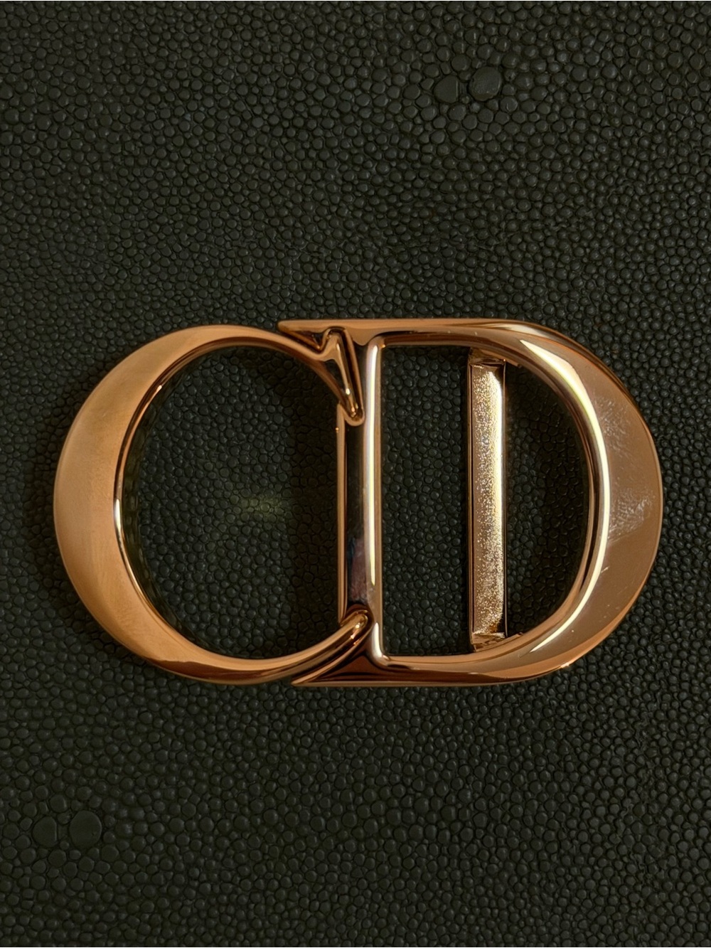 Christian Dior Gold Signature CD Belt Buckle